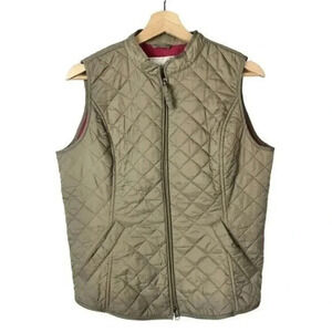 Van Heusen Beige Quilted Full Zip Vest M
